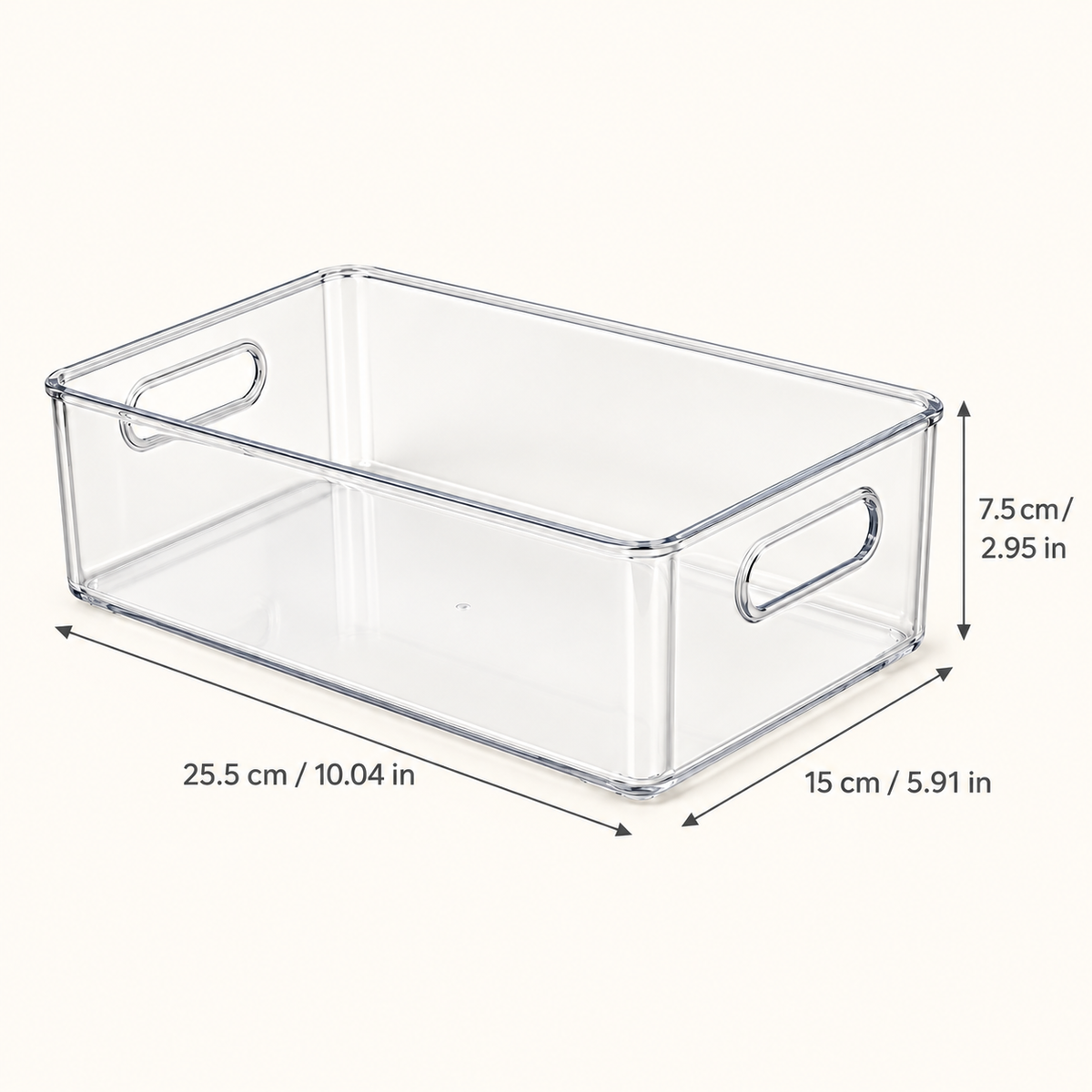 Medium Storage Organizer Bin with Dual Handles