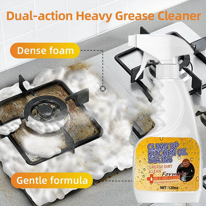 120ml Kitchen Degreaser Spray, Antibacterial Lemon Cleaner, Quick Grease Removal, 99.9% Sterilization, No Residue, Gentle on Hands