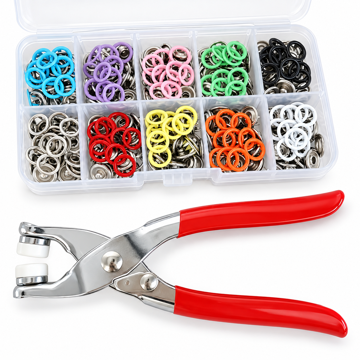 Multicolor — 100 Snap Fasteners