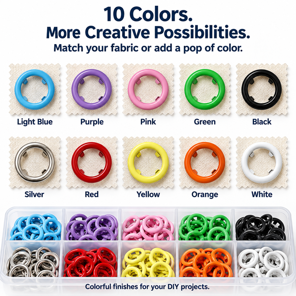 9.5mm Fade-Resistant 5-Claw Snap Button Kit with Pliers for 1–3cm Fabric