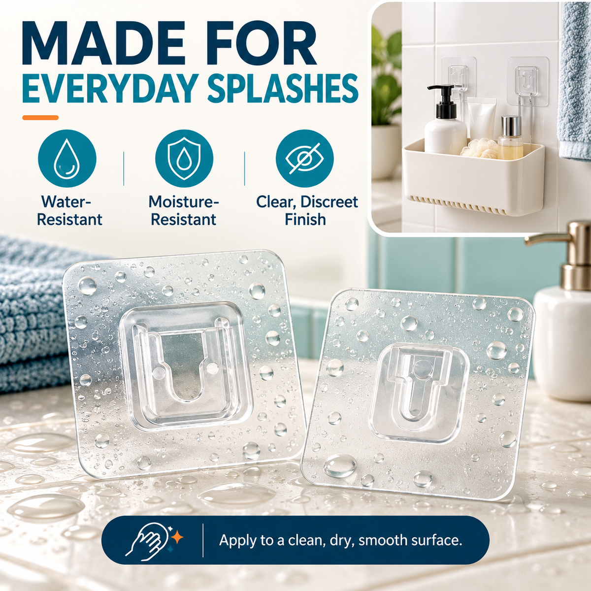 Self-Adhesive Snap Fasteners | No Drill, Easy Install Home Organizer for Remotes & Power Strips
