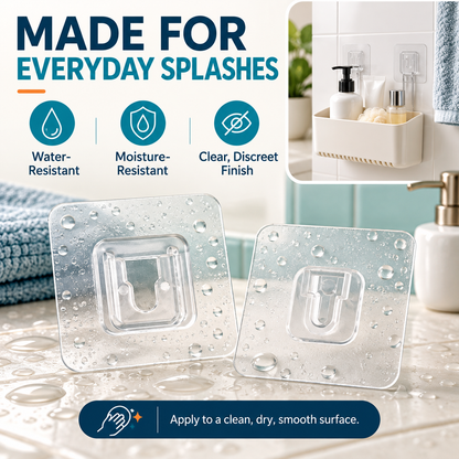 Self-Adhesive Snap Fasteners | No Drill, Easy Install Home Organizer for Remotes & Power Strips