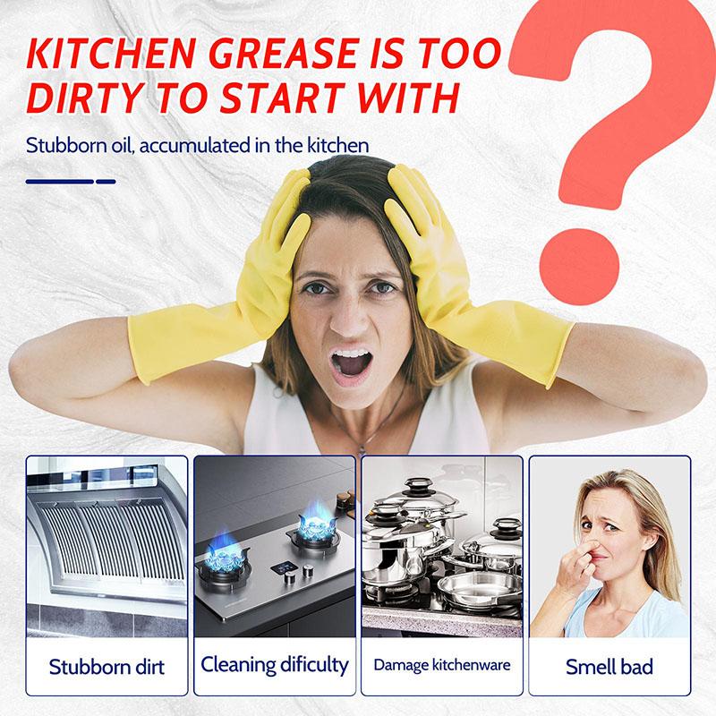 120ml Kitchen Degreaser Spray, Antibacterial Lemon Cleaner, Quick Grease Removal, 99.9% Sterilization, No Residue, Gentle on Hands