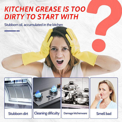 120ml Kitchen Degreaser Spray, Antibacterial Lemon Cleaner, Quick Grease Removal, 99.9% Sterilization, No Residue, Gentle on Hands
