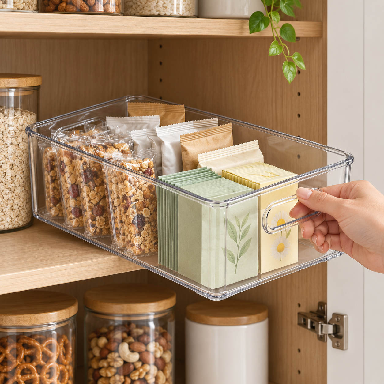 Medium Storage Organizer Bin with Dual Handles