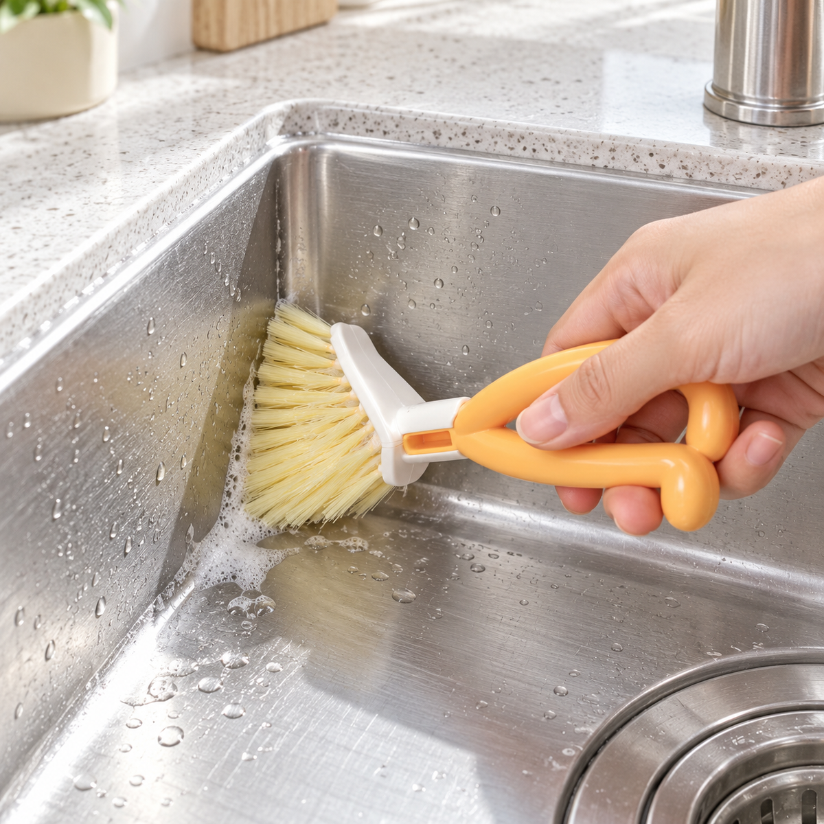 Foldable Triangular Corner Cleaning Brush