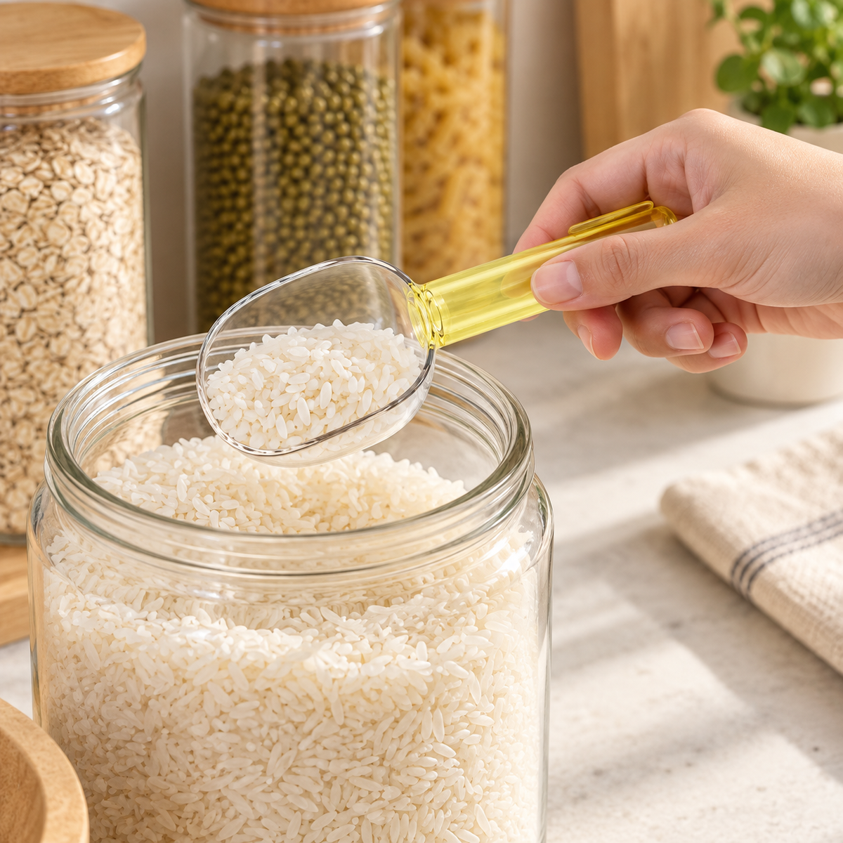2-in-1 Rice Scoop with Bag Sealing Clip