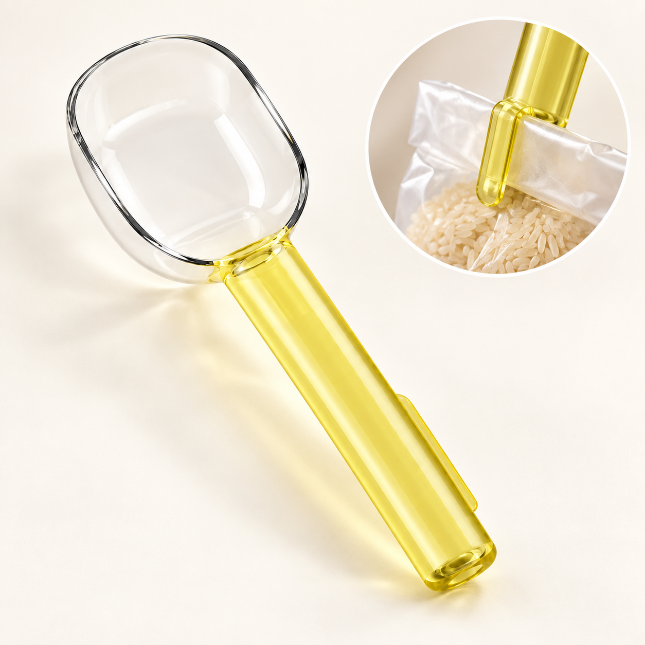2-in-1 Rice Scoop with Bag Sealing Clip
