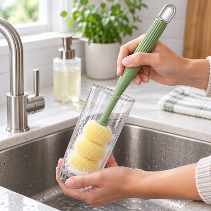 Multifunctional Deep Cup & Glass Cleaning Brush