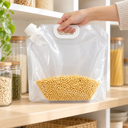 Reusable Grain Storage and Pouring Bag