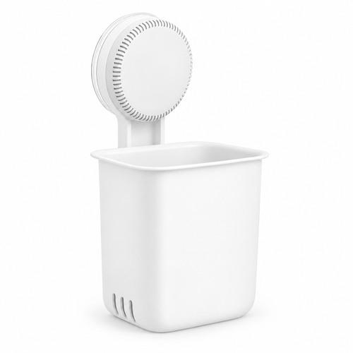 Suction-Mounted Wall Storage Organizer