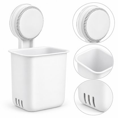Suction-Mounted Wall Storage Organizer