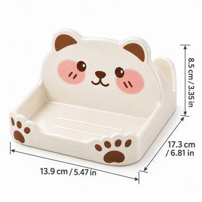 Bear-Shaped Kitchen Lid and Utensil Organizer