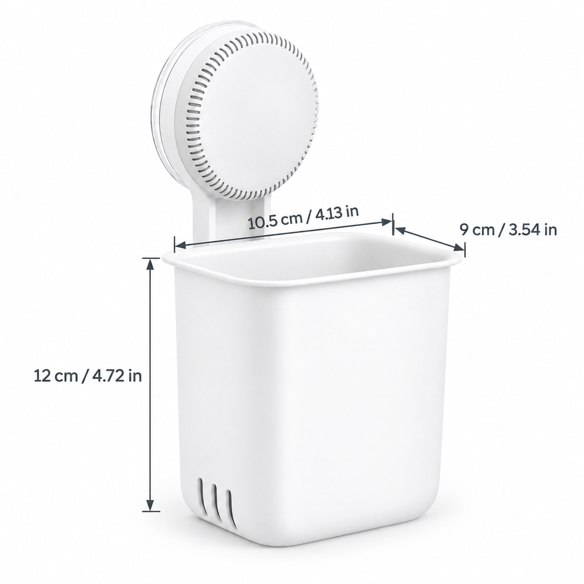 Suction-Mounted Wall Storage Organizer