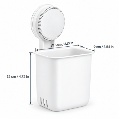 Suction-Mounted Wall Storage Organizer